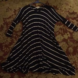 Navy striped dress